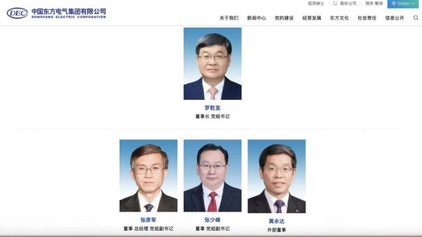 股管家 东方电气集团董事长，悄然换人！